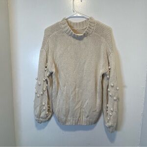 Mi ami Cream Knit Sweater women’s size medium‎